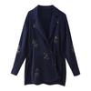 Women's 2024 Summer Sequin Silk Satin Lapel Suit Jacket - European & American Fashion, Casual & Loose.