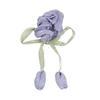 Women Tulip Flower Tassel Hair Ties Cute Temperament Lace Stretchy Hair Rope Ponytail Holders Sweet Hair Accessories