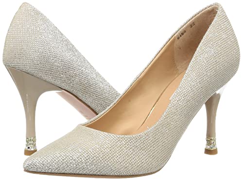 JILL STUART SHOE Women's Pointed Toe Plain Pumps, Size 6489 GD, Size 22.5 Cm, E