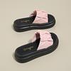 One-word Slippers Women's Beach Wear Fashion Casual Platform Slippers Women's 2025 Summer New Comfortable Fairy Sandals