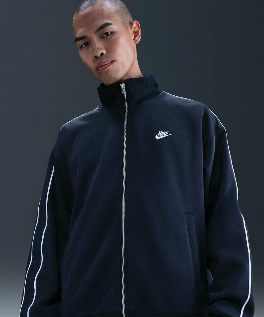 Nike Sportswear Club Oversized Knit Track Jacket M - Obsidian:White / Hv1418-451