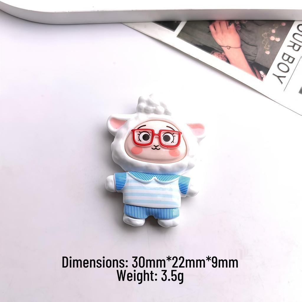 Zootopia Cartoon Figure Resin Accessories: Cute Keychain, Bag Charm, Phone Decor