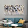 Abstract White Golden Flower Canvas Paintings Modern Posters And Prints Wall Pictures for Living Room Home Decor