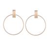 European & American Minimalist Round Earrings: Japanese & Korean Inspired Fashionable Circle Design