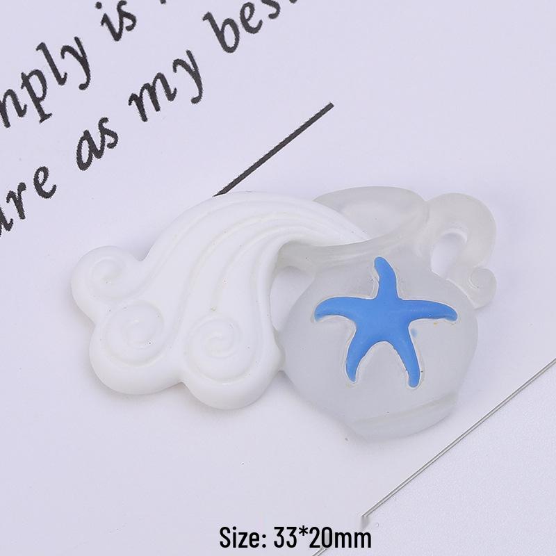 Popular Cartoon Ocean Series DIY Resin Ornaments for Phone Cases & Keychains