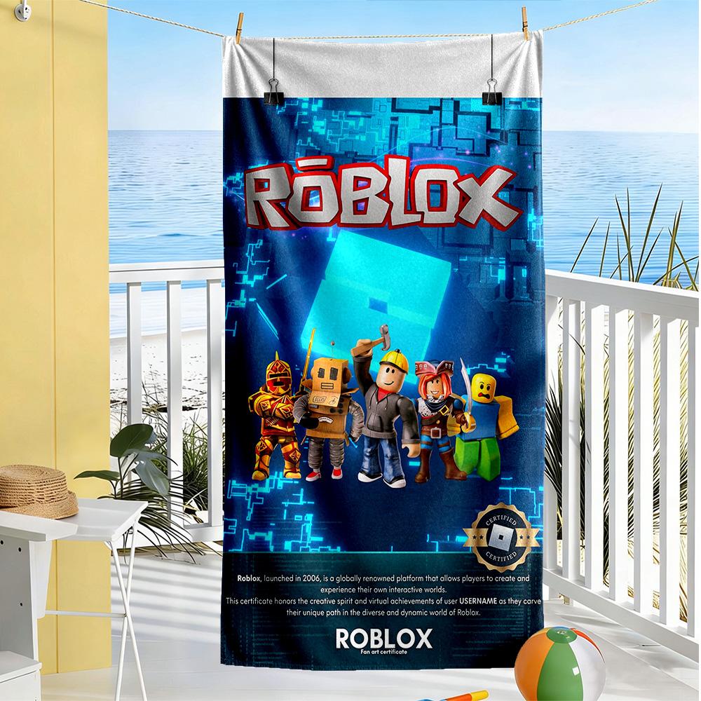 Roblox Strandtuch Superweiche Mikrofaser Schnelltrocknendes Gewebe Bequem Leicht Perfekt für Reisen Yoga Camping und Schwimmen
