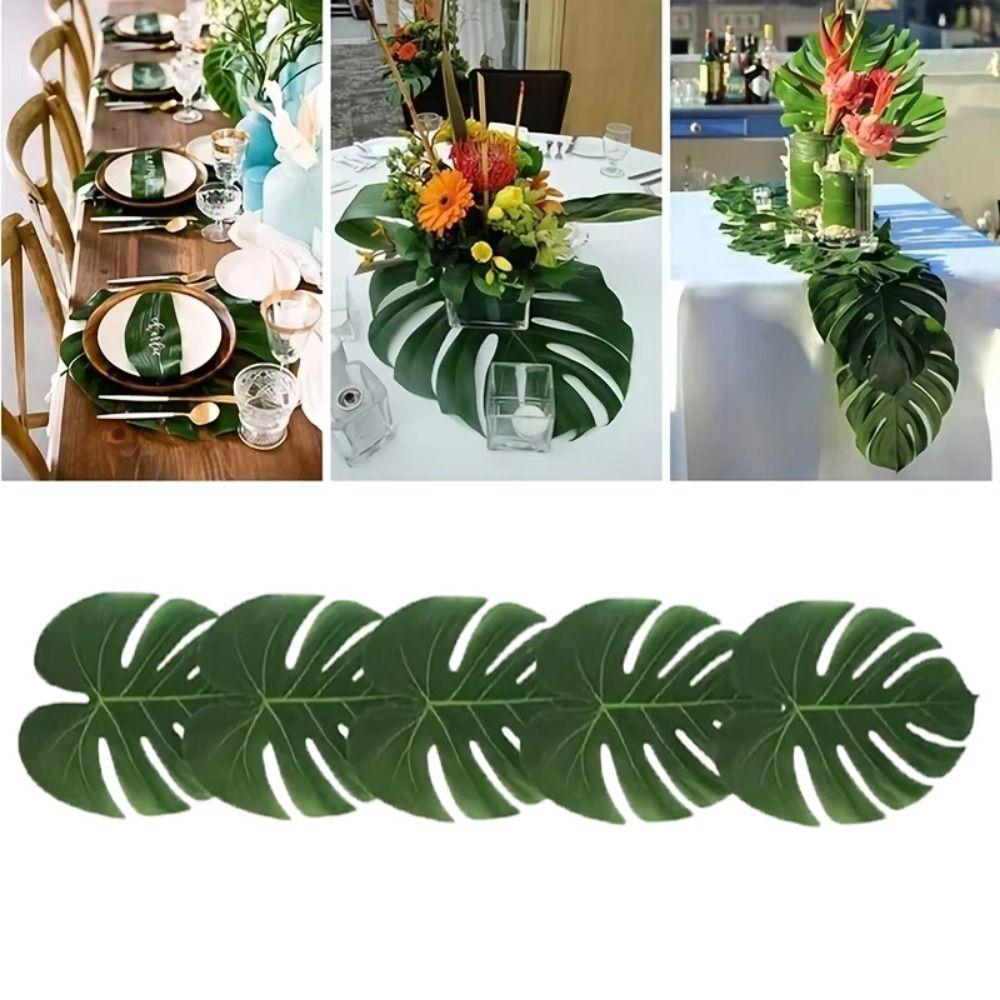 Grüne Partei Tischpflanzendeko Hawaii Stil Blumenarrangement Matte Dschungel Strand Themenparty