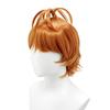 Orange-Brown Top Double Pony Braid Up Wig Bangs Fluffy Layered Glossy Soft Spunky Cosplay Personal Style synthetic wig