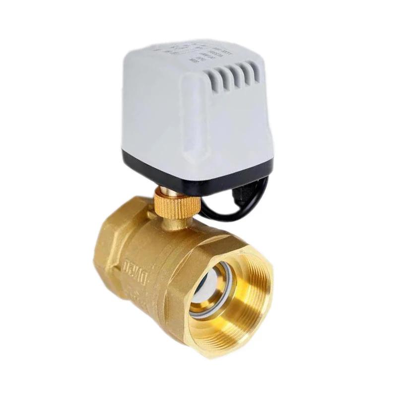 

1/2 3/4 1 IP65 Waterproof Motorized Ball Valve 3-Wire 2 Control Normally Closed Brass Electric Ball Valve 8NM Torque Motor 220VAC&3-Wires 2-Control