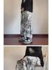 Men's Autumn Tie-Dye Loose-Fit Retro Straight Pants with Velvet