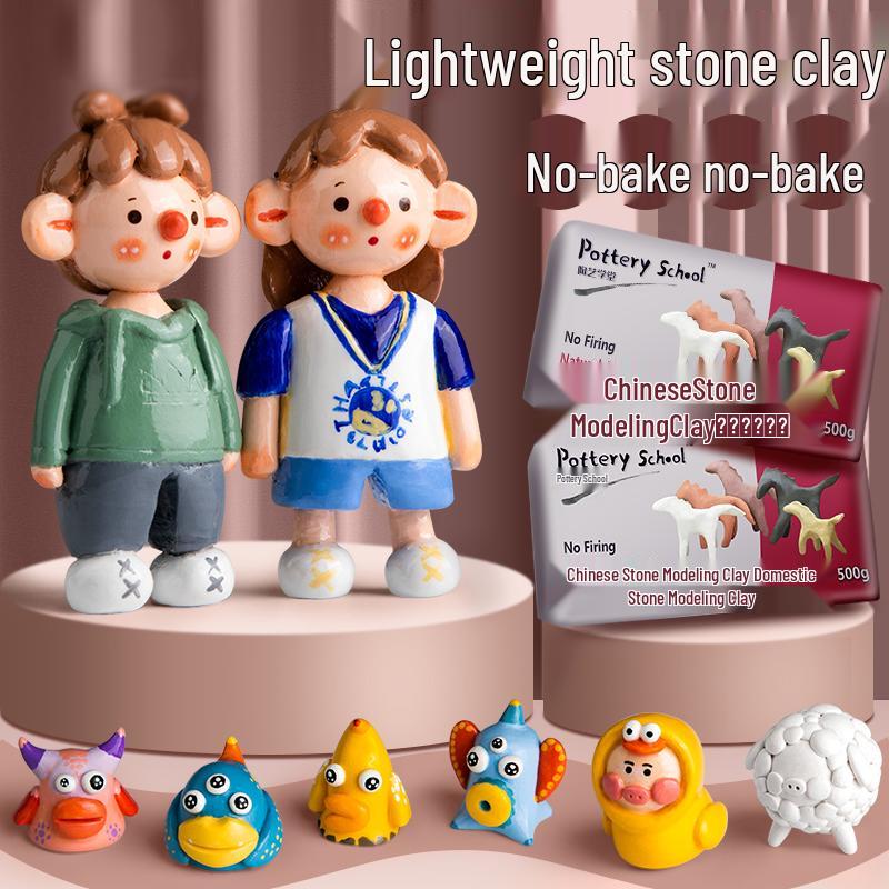 DIY Polymer Clay Sculpture Kit with Glossy Oil Plaster