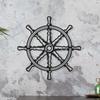 Metal Compass Wall Art, Nautical Rudder Decor for Office
