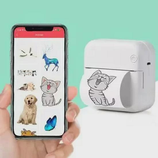 Kompakter kabelloser Bluetooth-Thermofotodrucker für Studenten