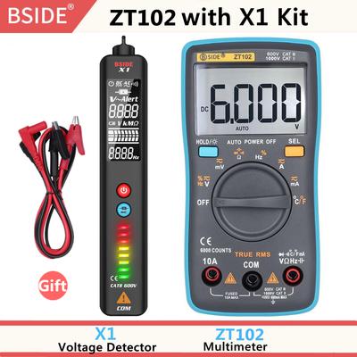 Zt102 Ture Rms Digital Multimeter Ac/dc Voltage Current Temperature Ohm Frequency Diode Resistance Capacitance Tester