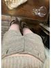 Women's High-Waisted Retro Khaki Wool Shorts - Winter Hip-Hugging A-Line Casual Straight Leg Pants