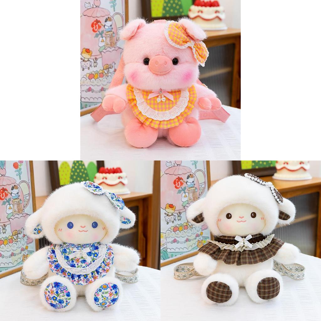 Plush Sheep Backpack Cartoon Soft Toy Bag For Kids And Teens