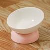 1pc Cat Bowl, Ceramic Cat Inclined Food Bowl Water Bowl For Neck Protection, Indoor Cats Feeding Supplies