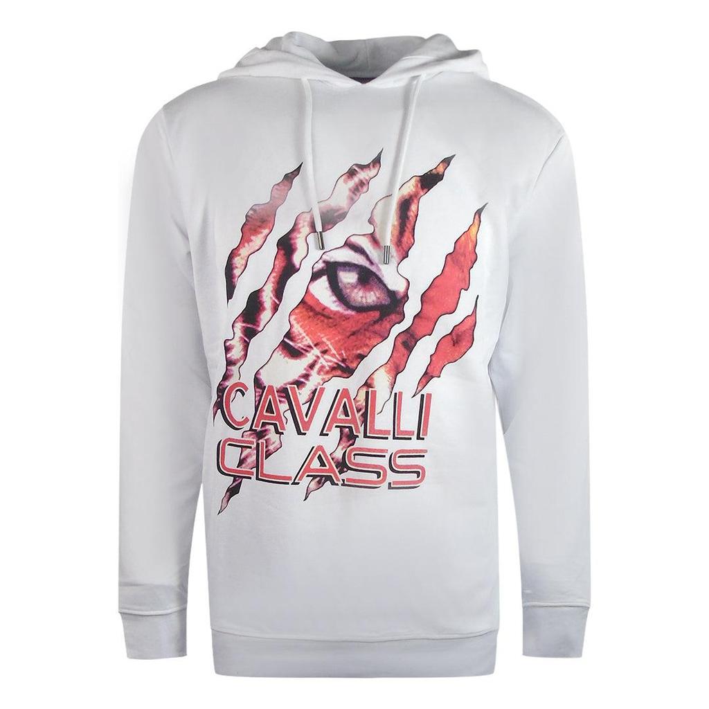 Cavalli Class Mens Peeking Tiger Hoodie
