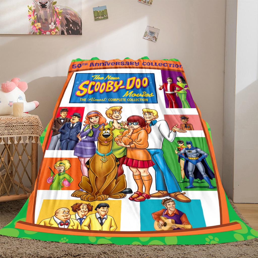 Halloween fantasy comedy adventure cartoon movie Scooby-Doo blanket soft home furnishing nap decoration four seasons warm Sherpa blanket U1
