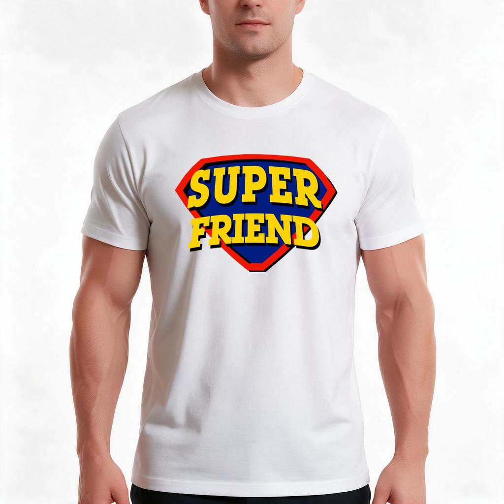 Super Friend TShirt Summer Casual Cotton Tee Oversized Streetwear Tops Vintage Graphic Print Loose Fit Short Sleeve