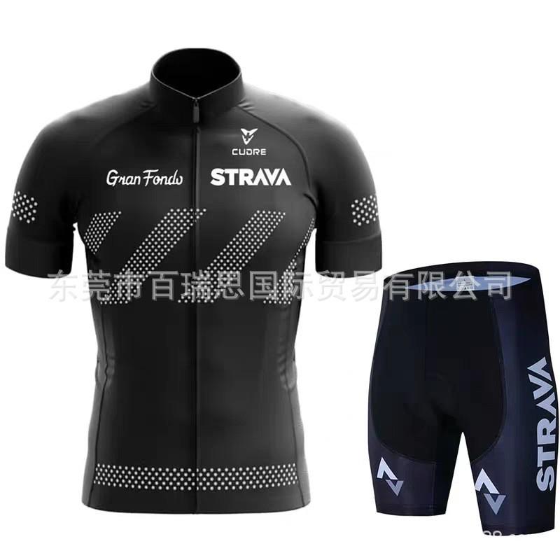 Mens Cycling Jersey Set Short Sleeve Quick Dry Breathable Road Bike Apparel Ride