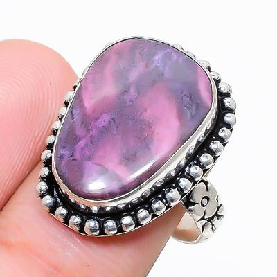 Porcelain Jasper Gemstone 925 Sterling Silver Jewelry Ring Size 7 W4g54