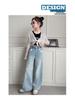 Girls' Wide-Leg Jeans - Summer/Autumn 2025 Style for Big Kids & Middle Schoolers