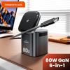 Tuchi 80W Sechs-in-Eins Magnetisches Kabelloses Ladegerät mit Einziehbarem Kabel für Super Schnelles Laden