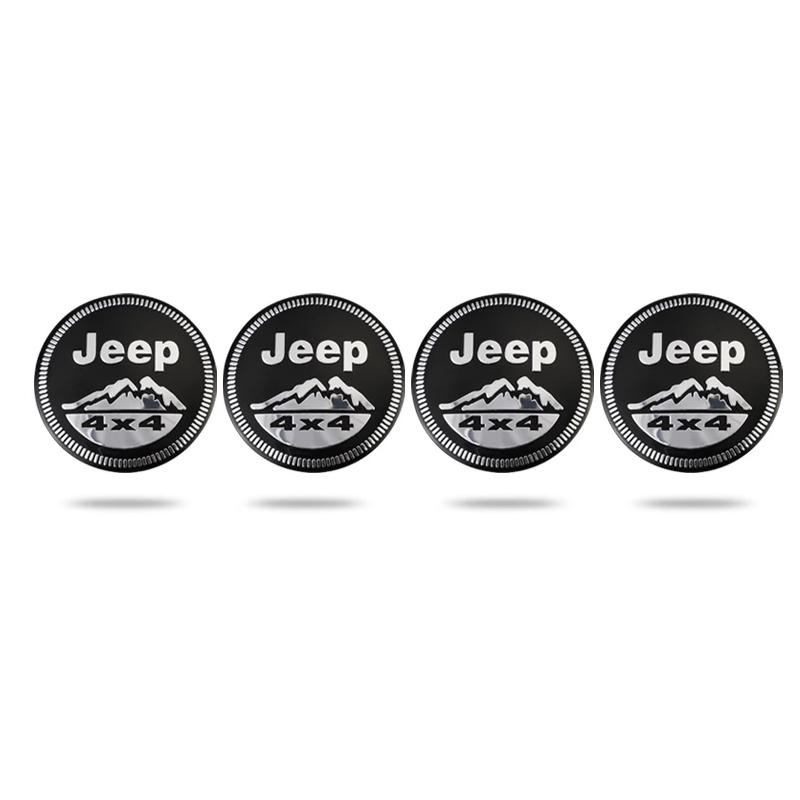 

Cup Holders 4Pcs Car Logo Wheel Center Cap sticker Hub Tool Accessories For Jeep Wrangler JK Gladiator Renegade Compass Grand Ch