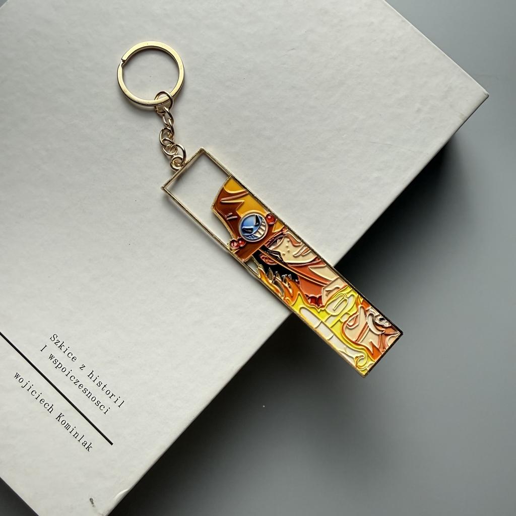 Anime Metal Hollow Out Keychains Bookmark Cute Jet Manga Fashion Bag Key Tag Jewelry Accessory Key Ring Holder Gift Anime