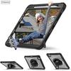 For IPad Air 4 5 10.9 Mini 6 Pro 11 12.9 13 Inch M2 M4 2022 2024 Tablet Case Rotating Hand Strap Stand Shockproof PC Armor Cover