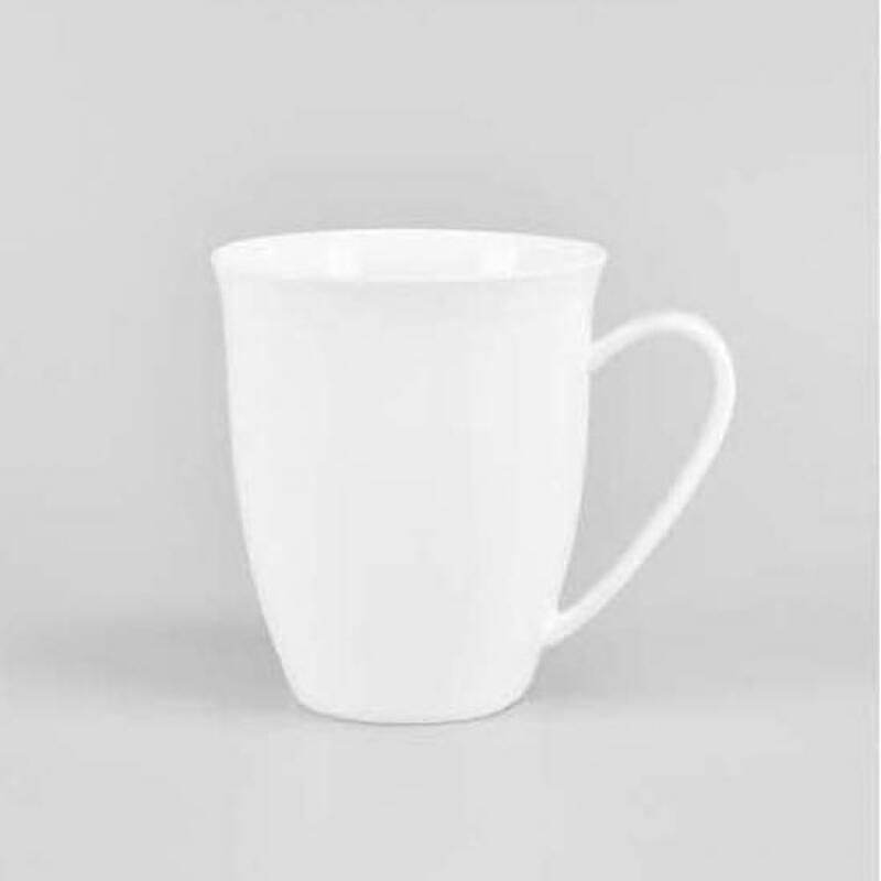 1 x Retro White Round Handle Mug