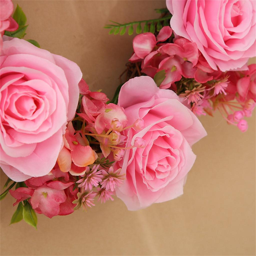 Valentine's Day Love Wreath Decoration Wedding Proposal Party Simulation  Rose Embroidered Ball Wreath Scene Decoration