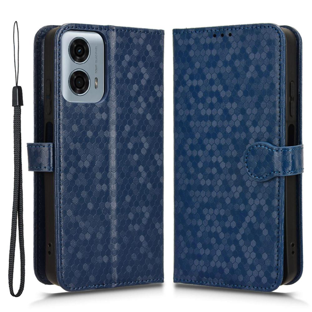 For Motorola Moto G45 5G/G34 5G Flip Leather Case Wallet Cover Dot Pattern Imprinted