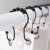 Shower Curtain Hooks, Stainless Steel Rust Resistant, Easy Installation & Smooth Glide, Fits Standard Shower Rods, 2 Hook Rings
