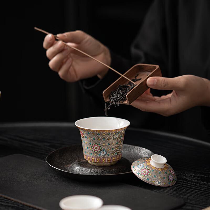 Master Zheng Wenqiang Ceramic Cloisonné Kung Fu Tea Set