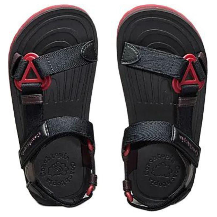 Coach Topia Flat Velcro Beach Sandals Women Sandals Black CK165-W5K