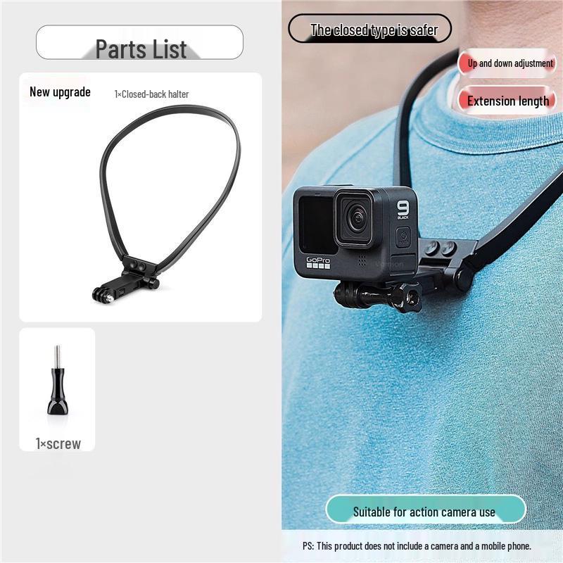 First-Person Neck-Mounted Sports Camera: Live Stream, Cycle, Fish, and More