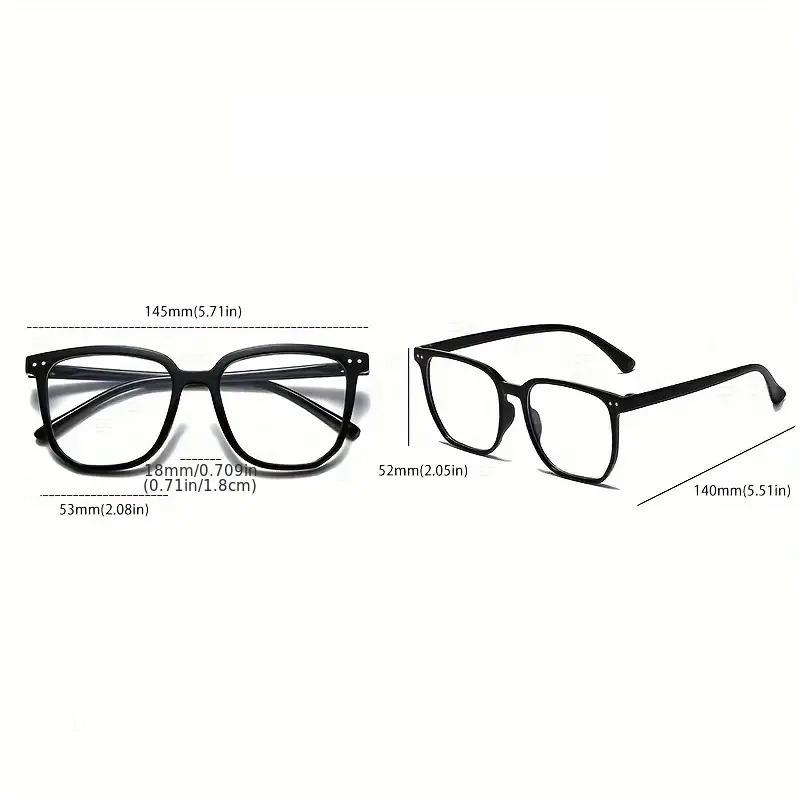 Modne okulary blokujące niebieskie światło Męskie Damskie Oversize Kwadratowa Oprawka Okularów Retro Czarne Okulary Okulary Komputerowe Antyodblaskowe Płaskie Światło Lustro