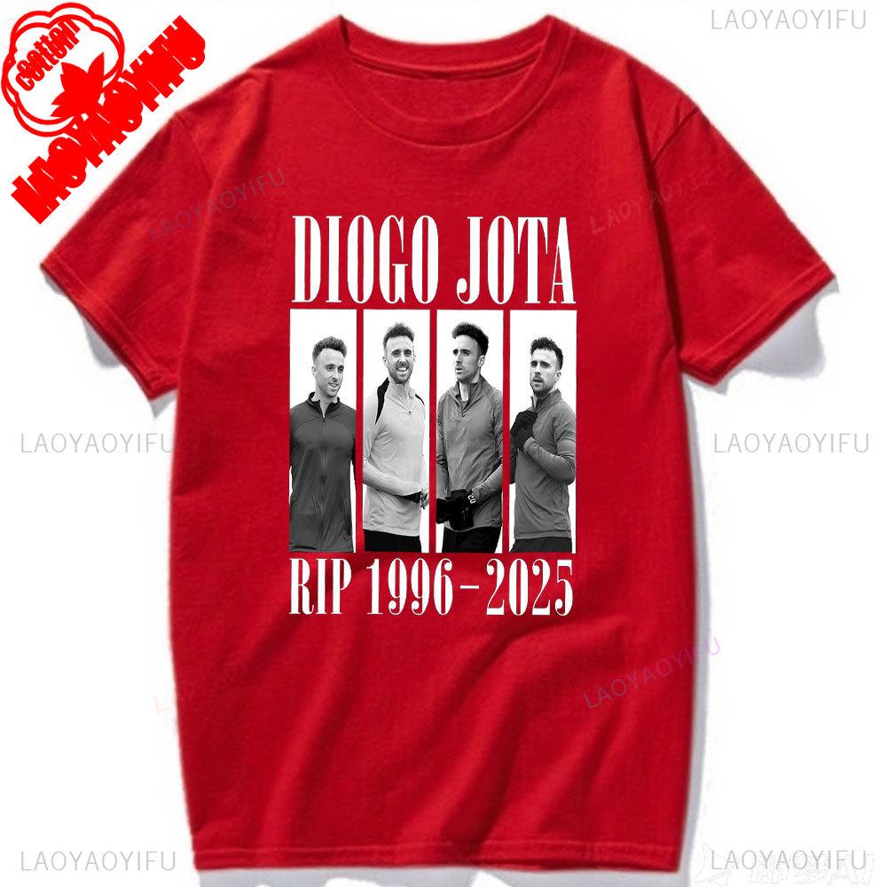 RIP Diogo Jota Tričko Odpočívej v pokoji Diogo Jota Trička Pocta fotbalové legendě Tričko 1996-2025 Pamětní tričko Dárek pro fanouška Bavlněná trička