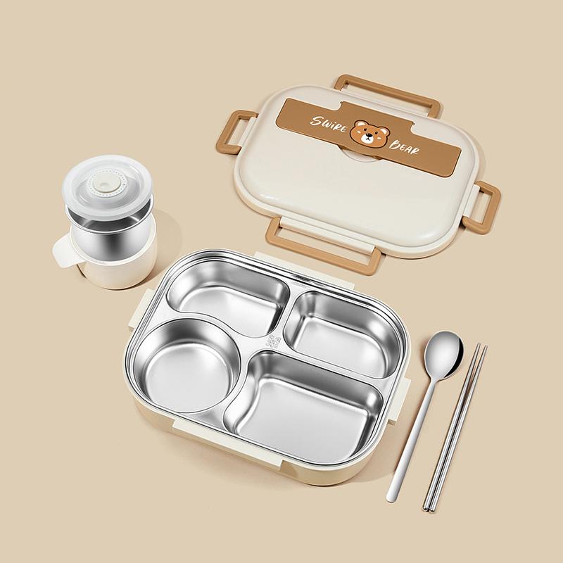 MeyJig Porta Pranzo in Plastica per Microonde Bento Box con Scomparto Contenitore per Alimenti Portatile 1/1.5L