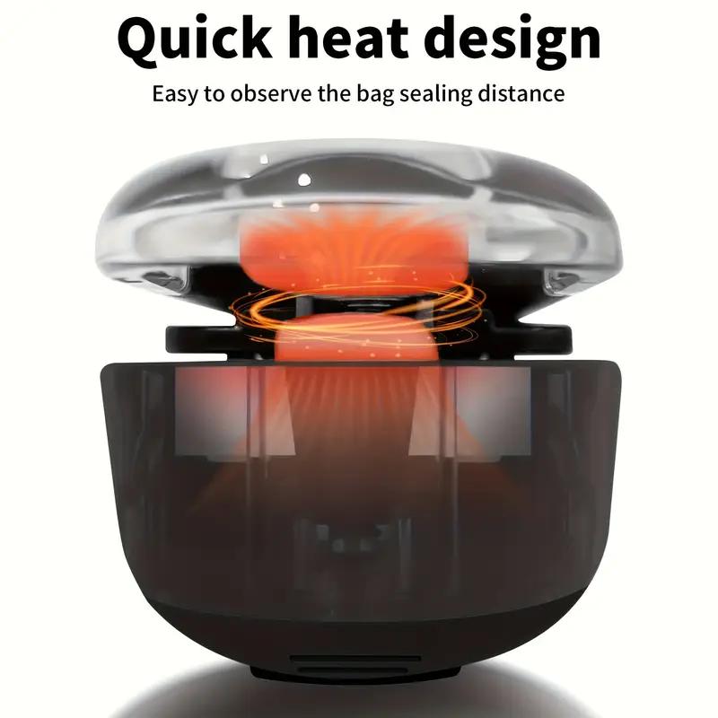 Mini sáček a řezačka 2 v 1 - Přenosný tepelný vakuový uzavírací stroj pro čerstvé občerstvení, sušenky a skladování potravin Black Kitchen Gadget
