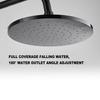 Bath Mixer Shower System Black Brass Shower Set Multifunctional Thermostatic Shower Frosted Bathroom Faucets