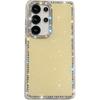 For Samsung Galaxy S24 Ultra Case Rhinestone Edge Glitter Back TPU+PC IMD Phone Cover