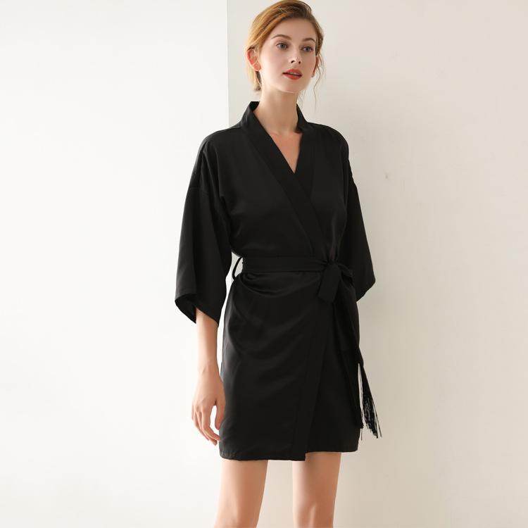 

Нові жіночі піжами Шовкові піжами Сексуальні піжами Піжами з китицями Домашній одяг XL чорний