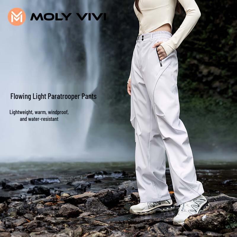 MOLY VIVI Women s Outdoor Windproof Softshell Cargo Pants M