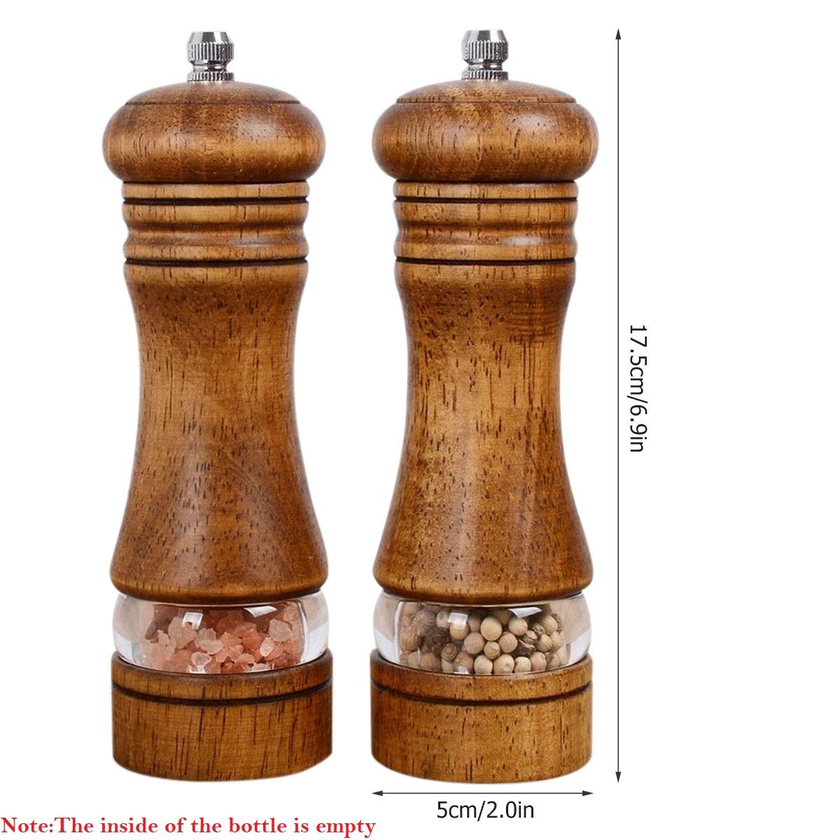 

2Pcs Manual Pepper Grinder Adjustable Coarseness Salt and Pepper Mill Spices Grinder Kitchen Cooking Tool 3 Style Spice Abrader