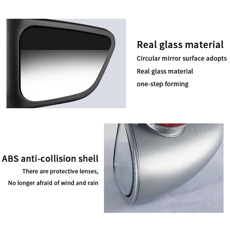 1/2Pcs Car Blind Spot Mirror Car Rearview Double-Sided Mirror 360 Degree Adjustable Wide Angle Blind Spot Mirror Reversing