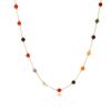Dopamine Colorful Beaded Natural Stone Round Bead Collarbone Necklace For Women