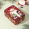 Cute Tinplate Christmas Tin Box Festival Ornaments Gift Candy Jar New Year Party Supplies Biscuit Tin Christmas